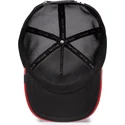 trucker-cap-rot-und-schwarz-stier-raging-pamplona-puff-patent-the-farm-von-goorin-bros