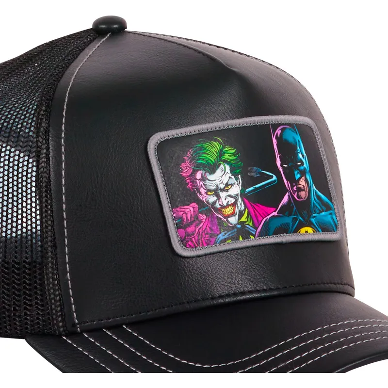 schwarze-trucker-cap-batman-und-joker-riv-dc-comics-von-capslab schwarze-trucker-cap-batman-und-joker-riv-dc-comics-von-capslab