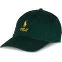 grune-verstellbare-curved-cap-mit-gelbem-classic-sport-logo-von-polo-ralph-lauren