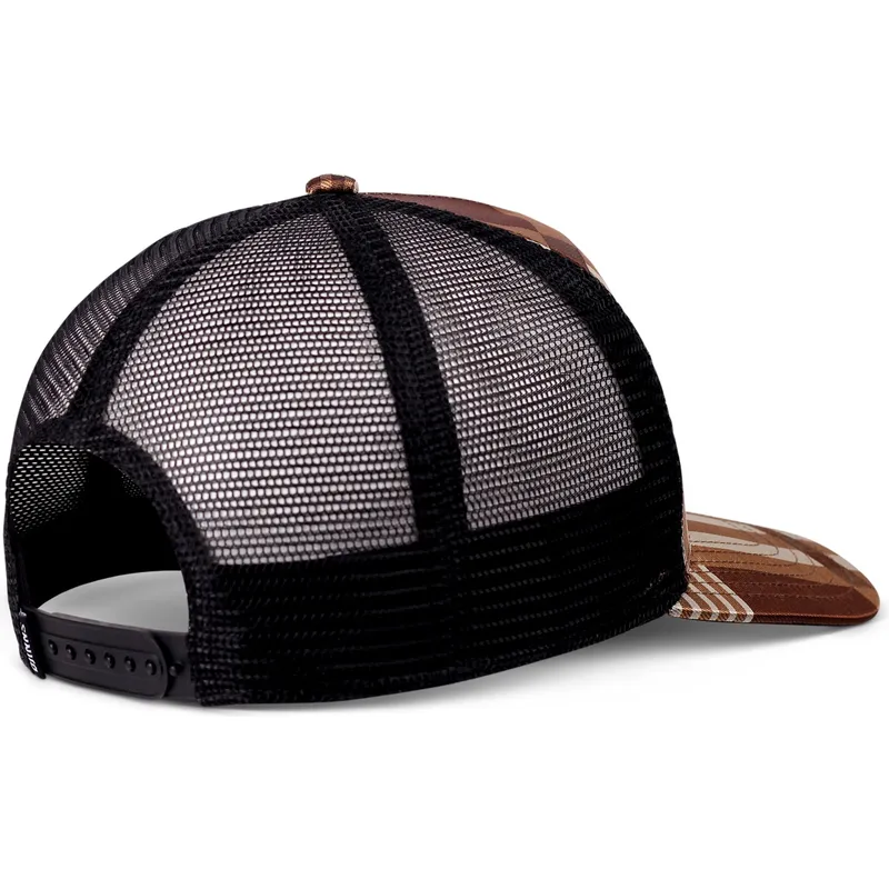 trucker-cap-braun-und-schwarz-hft-shiny-check-von-djinns trucker-cap-braun-und-schwarz-hft-shiny-check-von-djinns