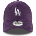 mutzen-gebogen-violett-verstellbares-band-9forty-cord-der-los-angeles-dodgers-mlb-von-new-era