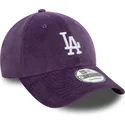 casquette-courbee-violette-ajustable-9forty-cord-los-angeles-dodgers-mlb-new-era