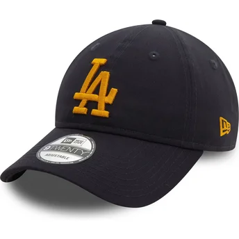 Casquette courbée bleue marine ajustable avec logo jaune 9TWENTY League Essential Los Angeles Dodgers MLB New Era