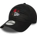 schwarze-verstellbare-curved-cap-9twenty-rose-icon-von-new-era