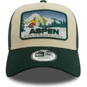 grune-trucker-kappe-a-frame-ski-patch-von-aspen-stadte-und-strande-von-new-era