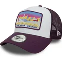 casquette-trucker-violette-a-frame-ski-patch-courchevel-villes-et-plages-new-era