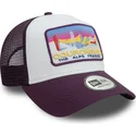 casquette-trucker-violette-a-frame-ski-patch-courchevel-villes-et-plages-new-era