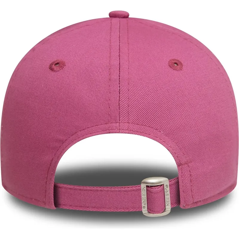 mutzen-gebogen-rosa-verstellbares-band-9forty-league-essential-der-los-angeles-dodgers-mlb-von-new-era