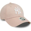 casquette-courbee-rose-ajustable-pour-femme-9forty-glitter-new-york-yankees-mlb-new-era