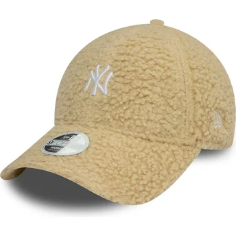Mützen gebogen beige verstellbares band 9FORTY Borg der New York Yankees MLB von New Era