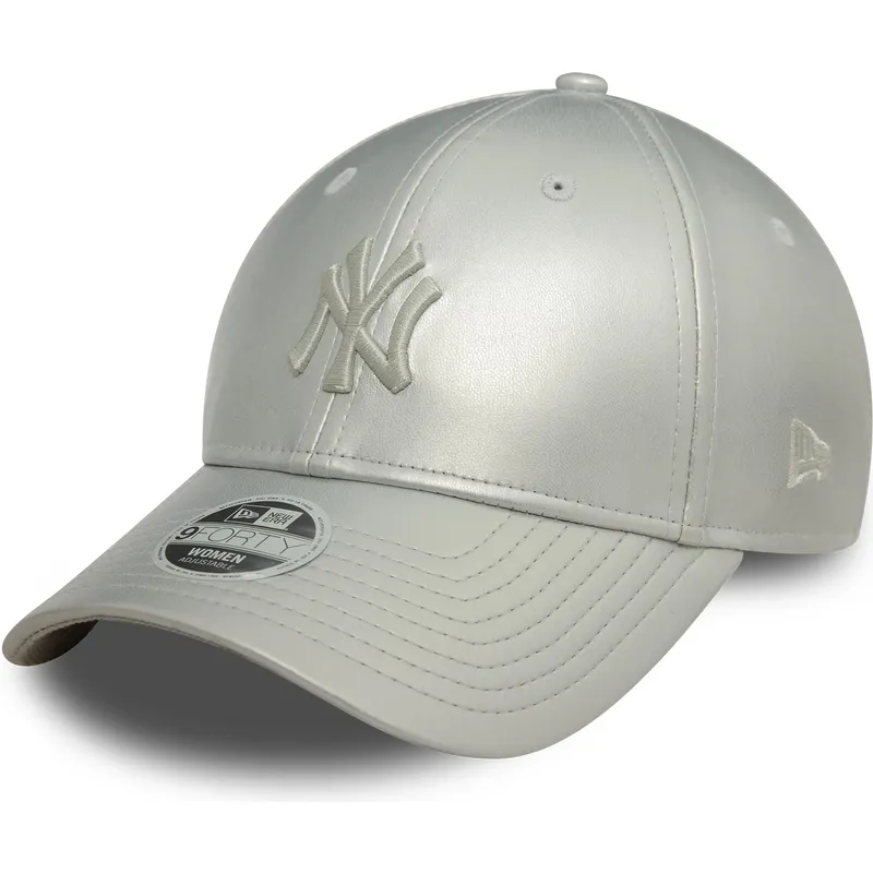 mutzen-gebogen-grau-verstellbares-band-plateada-plateado-9forty-midi-pu-der-new-york-yankees-mlb-von-new-era