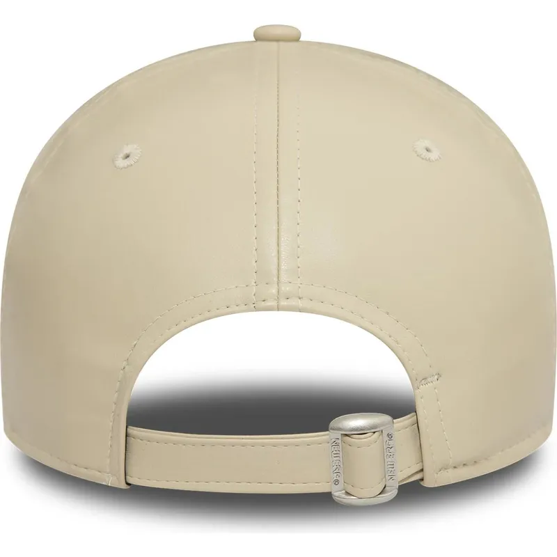 mutzen-gebogen-beige-verstellbares-band-9forty-midi-pu-der-new-york-yankees-mlb-von-new-era