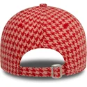 casquette-courbee-rose-ajustable-pour-femme-9forty-houndstooth-new-york-yankees-mlb-new-era