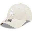beige-verstellbare-curved-cap-9forty-league-essential-der-los-angeles-dodgers-mlb-von-new-era