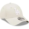 casquette-courbee-beige-ajustable-9forty-league-essential-los-angeles-dodgers-mlb-new-era