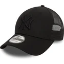 schwarze-verstellbare-trucker-kappe-mit-schwarzem-logo-9forty-home-field-der-new-york-yankees-mlb-von-new-era