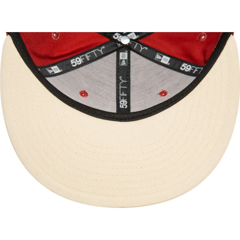 mutzen-flach-orange-angepasst-59fifty-side-patch-der-oakland-athletics-mlb-von-new-era
