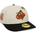 casquette-courbee-beige-et-noire-ajustee-59fifty-pin-baltimore-orioles-mlb-new-era