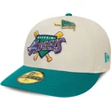 casquette-courbee-beige-et-verte-ajustee-59fifty-pin-anaheim-angels-mlb-new-era