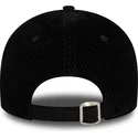 schwarze-gebogene-verstellbare-damenkappe-mit-beigem-logo-9forty-cord-der-new-york-yankees-mlb-von-new-era