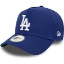 mutzen-gebogen-blau-snapback-9forty-e-frame-patch-der-los-angeles-dodgers-mlb-von-new-era