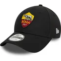 casquette-courbee-noire-ajustable-9forty-core-associazione-sportiva-roma-serie-a-new-era