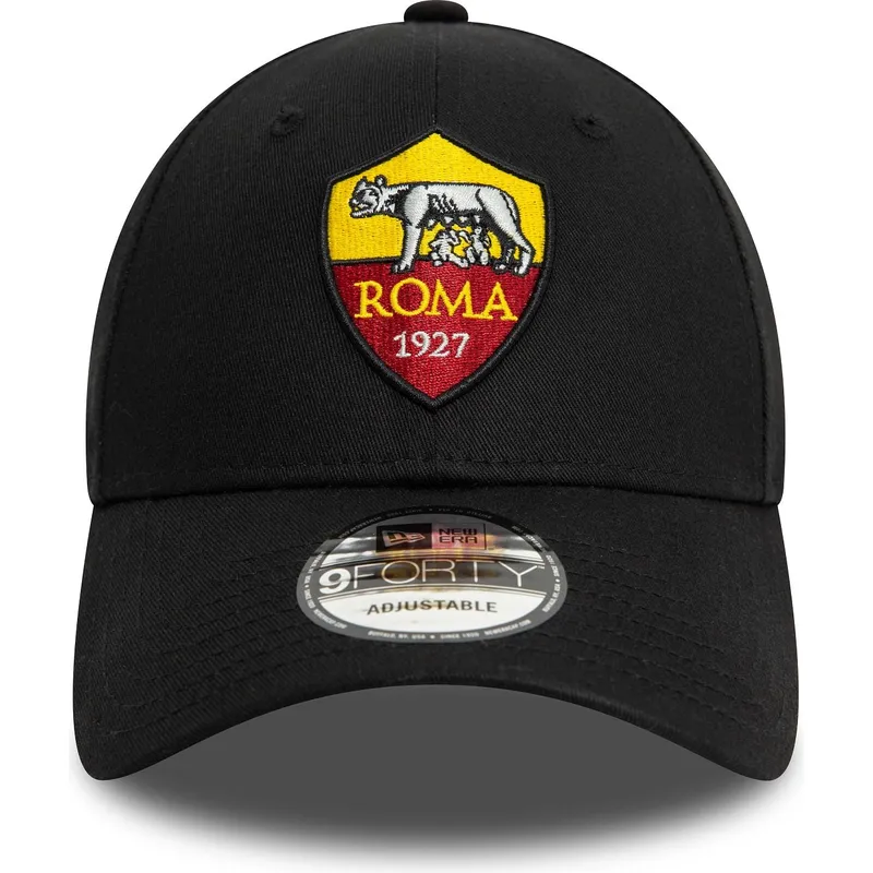 schwarze-verstellbare-curved-cap-9forty-core-der-associazione-sportiva-roma-serie-a-von-new-era schwarze-verstellbare-curved-cap-9forty-core-der-associazione-sportiva-roma-serie-a-von-new-era
