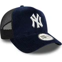 casquette-trucker-bleue-marine-9forty-a-frame-cord-new-york-yankees-mlb-new-era