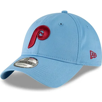 Mützen gebogen blau verstellbares band 9TWENTY Core Classic der Philadelphia Phillies MLB von New Era