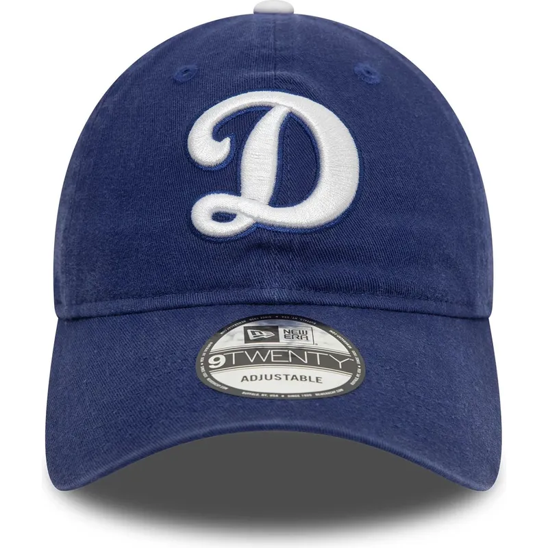 blaue-verstellbare-gebogene-kappe-9twenty-core-classic-der-los-angeles-dodgers-mlb-von-new-era