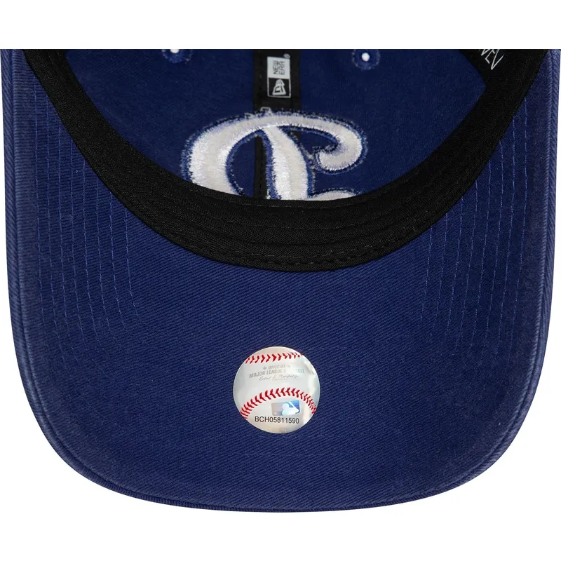 blaue-verstellbare-gebogene-kappe-9twenty-core-classic-der-los-angeles-dodgers-mlb-von-new-era