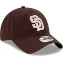 casquette-courbee-marron-ajustable-9twenty-core-classic-san-diego-padres-mlb-new-era