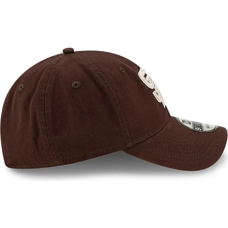 braune-verstellbare-gebogene-kappe-9twenty-core-classic-der-san-diego-padres-mlb-von-new-era