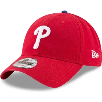 Mützen gebogen rot verstellbares band 9TWENTY Core Classic der Philadelphia Phillies MLB von New Era