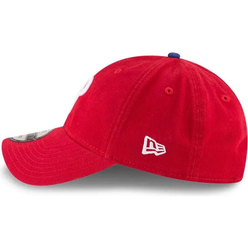 rote-verstellbare-gebogene-9twenty-core-classic-kappe-der-philadelphia-phillies-mlb-von-new-era