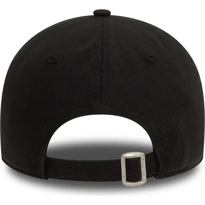 schwarze-verstellbare-curved-cap-mit-schwarzem-logo-9twenty-washed-der-new-york-yankees-mlb-von-new-era