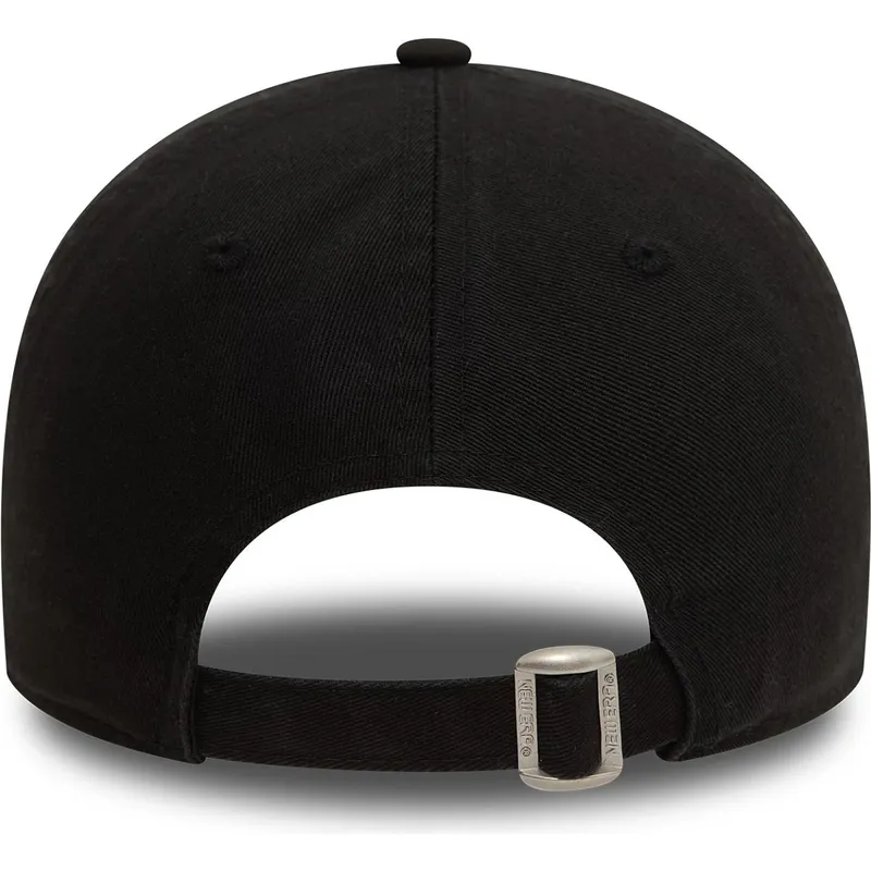 schwarze-verstellbare-curved-cap-mit-schwarzem-logo-9twenty-washed-der-los-angeles-dodgers-mlb-von-new-era