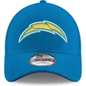 blaue-verstellbare-gebogene-kappe-9forty-the-league-der-los-angeles-chargers-mlb-von-new-era