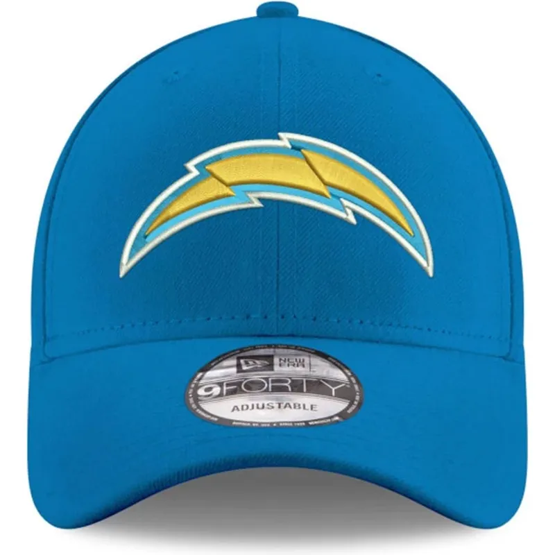 blaue-verstellbare-gebogene-kappe-9forty-the-league-der-los-angeles-chargers-mlb-von-new-era