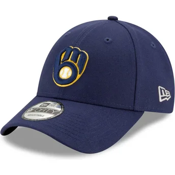 Mützen gebogen marineblau verstellbares band 9FORTY The League der Milwaukee Brewers MLB von New Era