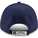 marineblaue-verstellbare-curved-cap-9forty-the-league-der-milwaukee-brewers-mlb-von-new-era