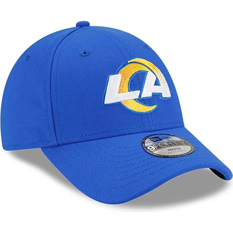 blaue-gebogene-verstellbare-kappe-fur-kinder-9forty-the-league-der-los-angeles-rams-nfl-von-new-era blaue-gebogene-verstellbare-kappe-fur-kinder-9forty-the-league-der-los-angeles-rams-nfl-von-new-era