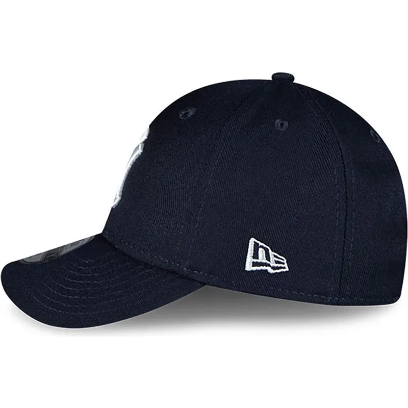 marineblaue-gebogene-verstellbare-kappe-fur-kinder-9forty-the-league-der-new-york-yankees-mlb-von-new-era