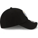 schwarze-gebogene-verstellbare-kinderkappe-9forty-the-league-der-pittsburgh-steelers-nfl-von-new-era