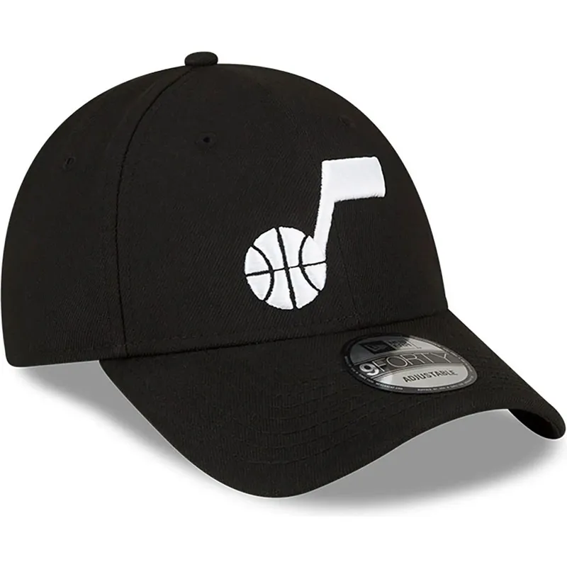 schwarze-verstellbare-gebogene-kappe-9forty-the-league-der-utah-jazz-nba-von-new-era schwarze-verstellbare-gebogene-kappe-9forty-the-league-der-utah-jazz-nba-von-new-era