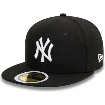 Mützen flach schwarz angepasst für Kinder 59FIFTY der New York Yankees MLB von New Era