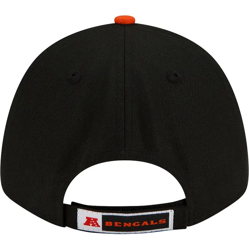 schwarze-gebogene-verstellbare-kinderkappe-9forty-the-league-der-cincinnati-bengals-nfl-von-new-era