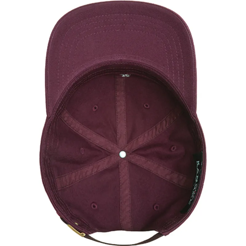 verstellbare-weinrote-gebogene-kappe-washed-baseball-cordovan-von-kangol