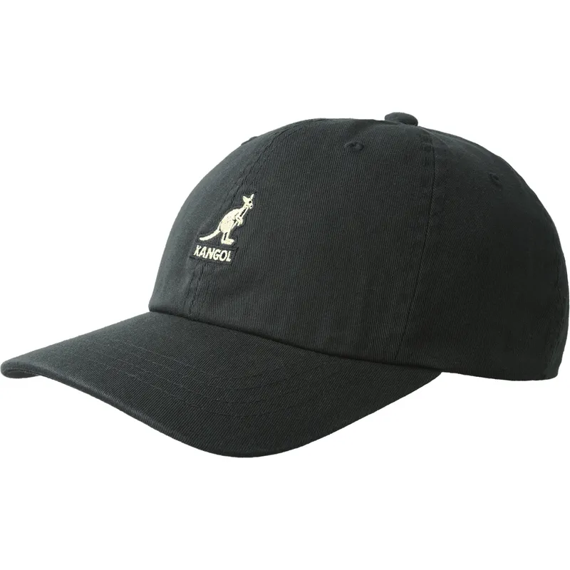 schwarze-verstellbare-curved-cap-washed-baseball-black-von-kangol