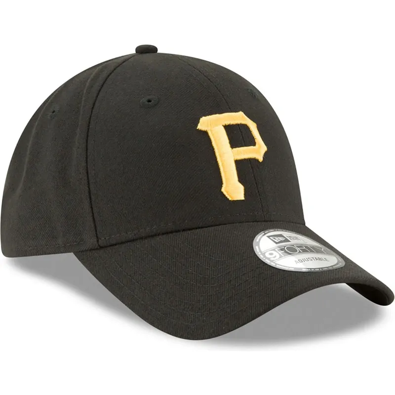schwarze-verstellbare-gebogene-kappe-9forty-the-league-der-pittsburgh-pirates-mlb-von-new-era schwarze-verstellbare-gebogene-kappe-9forty-the-league-der-pittsburgh-pirates-mlb-von-new-era